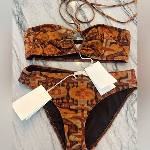 ULLA JOHNSON - Formentara Bikini Top - color Oak.